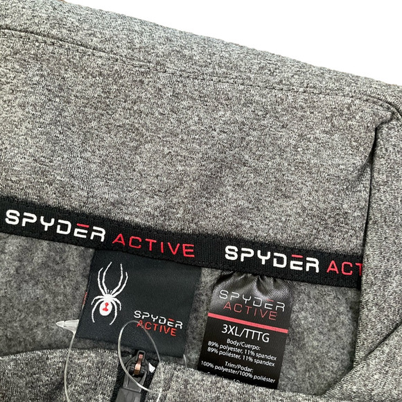 Spyder Activewear Men's Quarter Zip 4 Way Stretch Pullover Size 3XL NEW - Picture 6 of 9